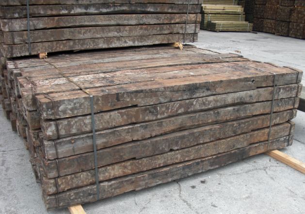 Traviesa de madera recuperada de roble país vasco